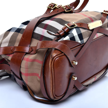 Burberry House Check Bridle Calfskin Medium Gosford Hobo Dark Tan 6 of 11