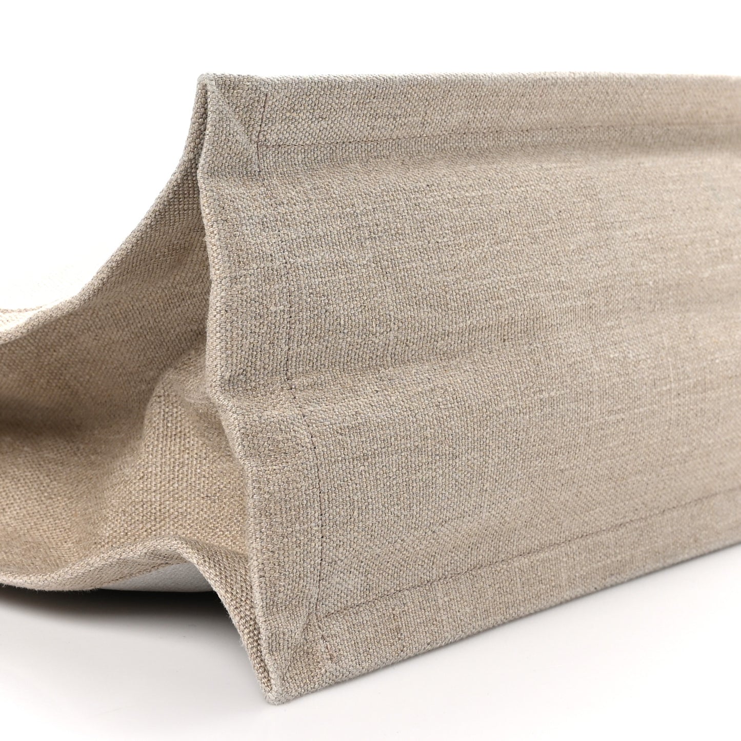 Linen Calfskin Rive Gauche Tote Optic White