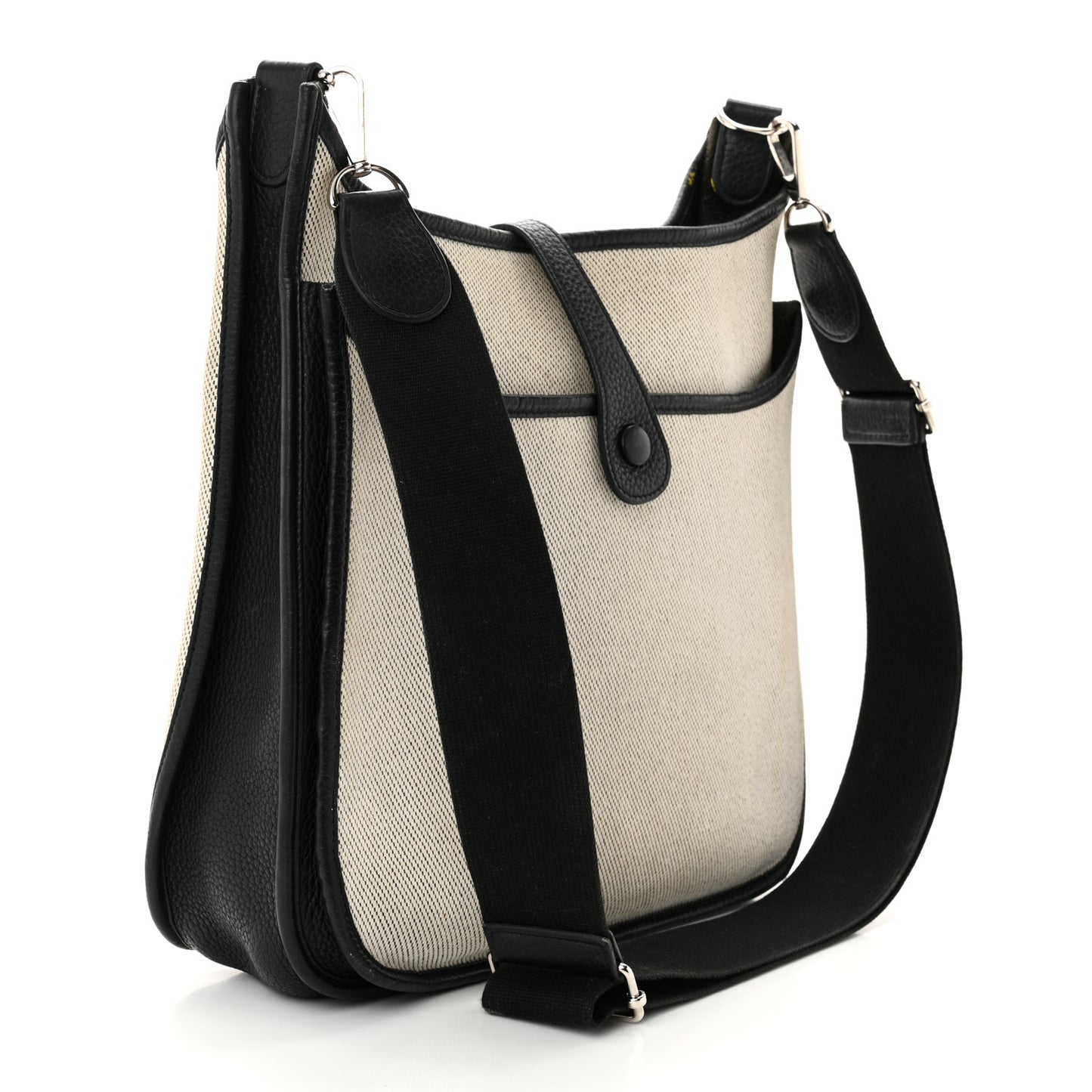 Toile Taurillon Clemence Evelyne III GM Ecru Black