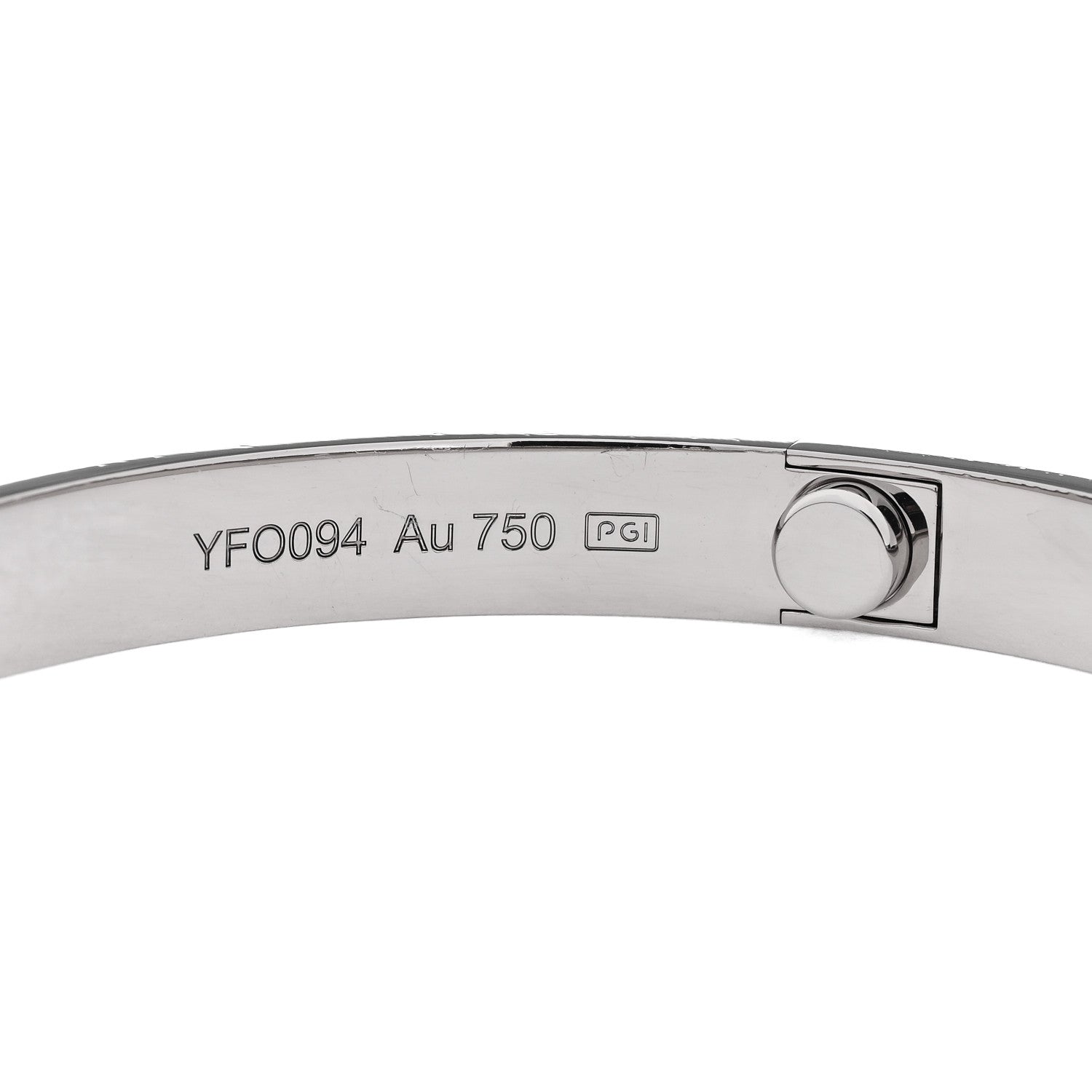Cartier 18K White Gold LOVE Bracelet 18 5 of 9