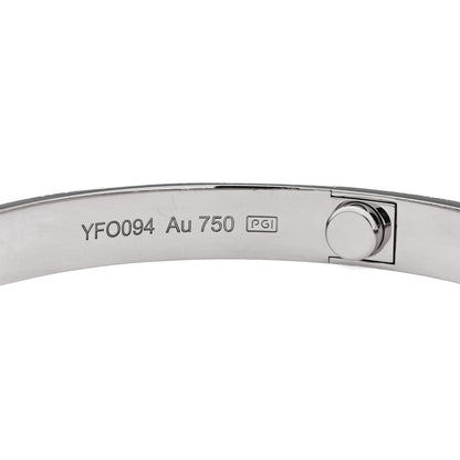 Cartier 18K White Gold LOVE Bracelet 18 5 of 9