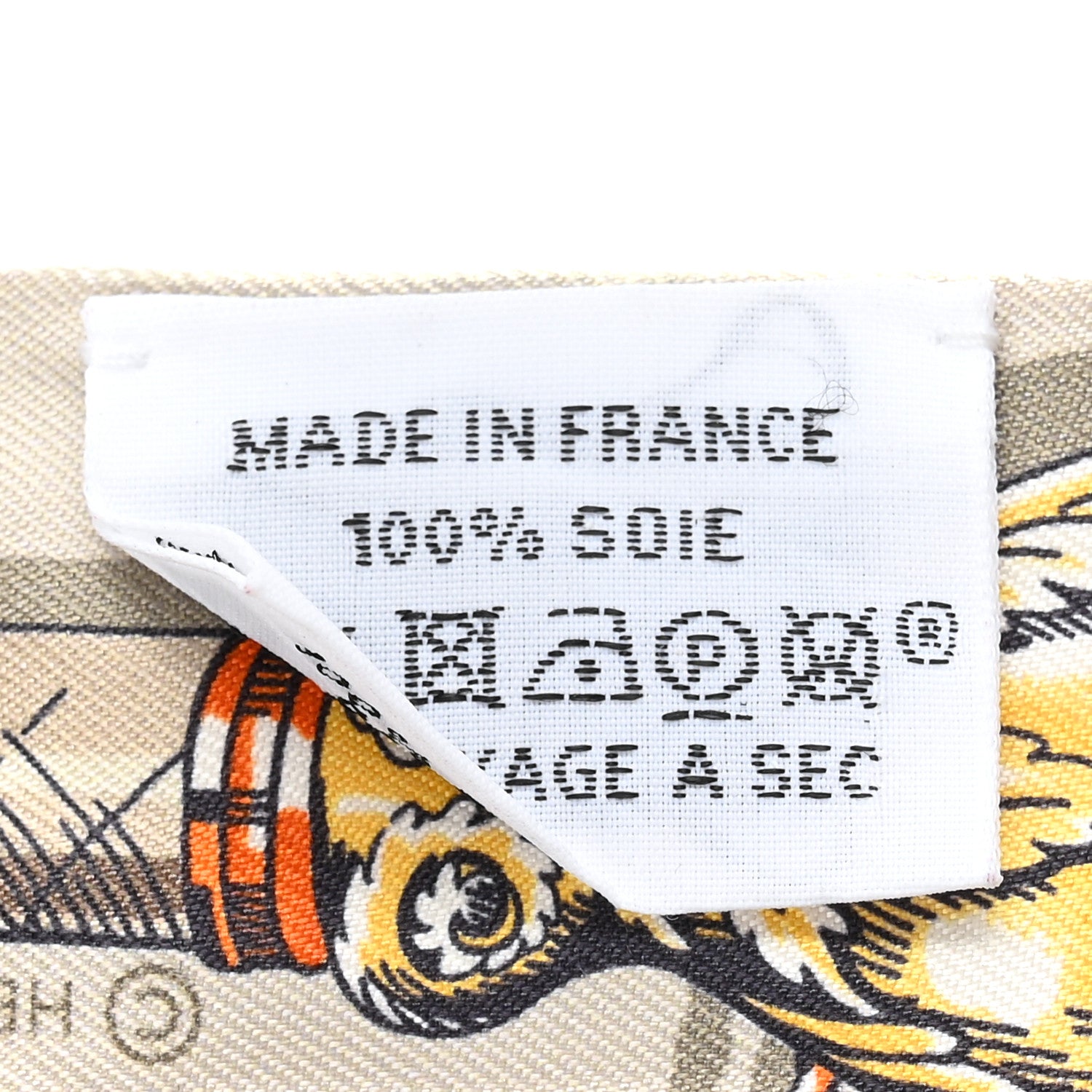 Hermes Silk Cavalcades Twilly Gris Perle Orange Acajou 3 of 4