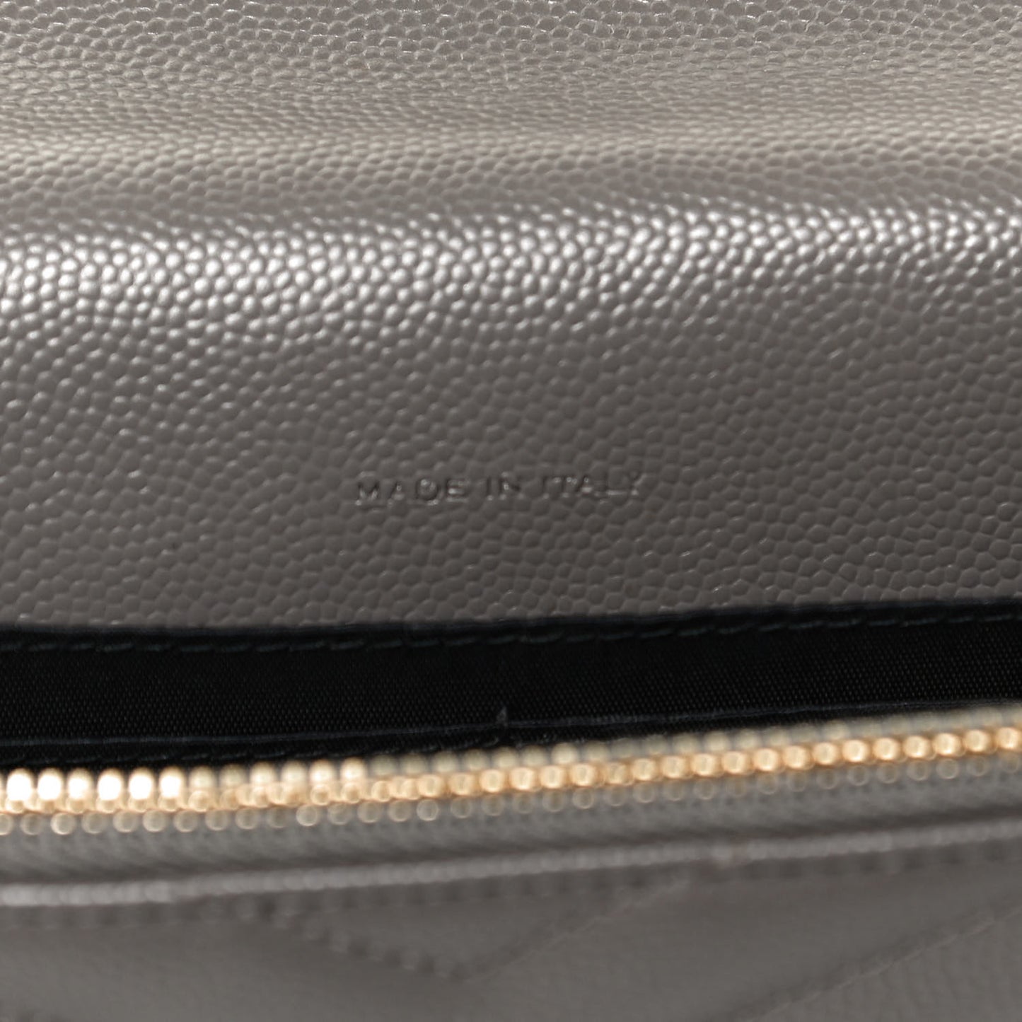 Grain De Poudre Matelasse Chevron Monogram Envelope Chain Wallet Earth