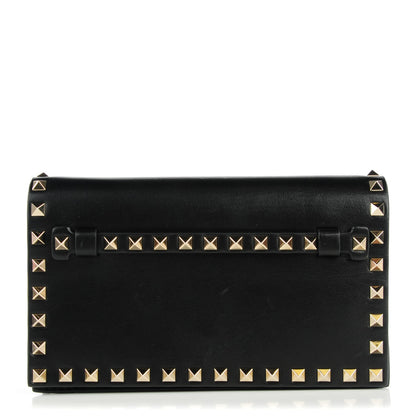 Valentino Garavani Nappa Small Rockstud Wristlet Clutch Black 1 of 7