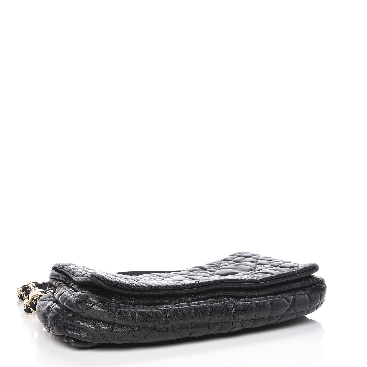 Christian Dior Lambskin Cannage Medium Delidior Flap Bag Black 4 of 12