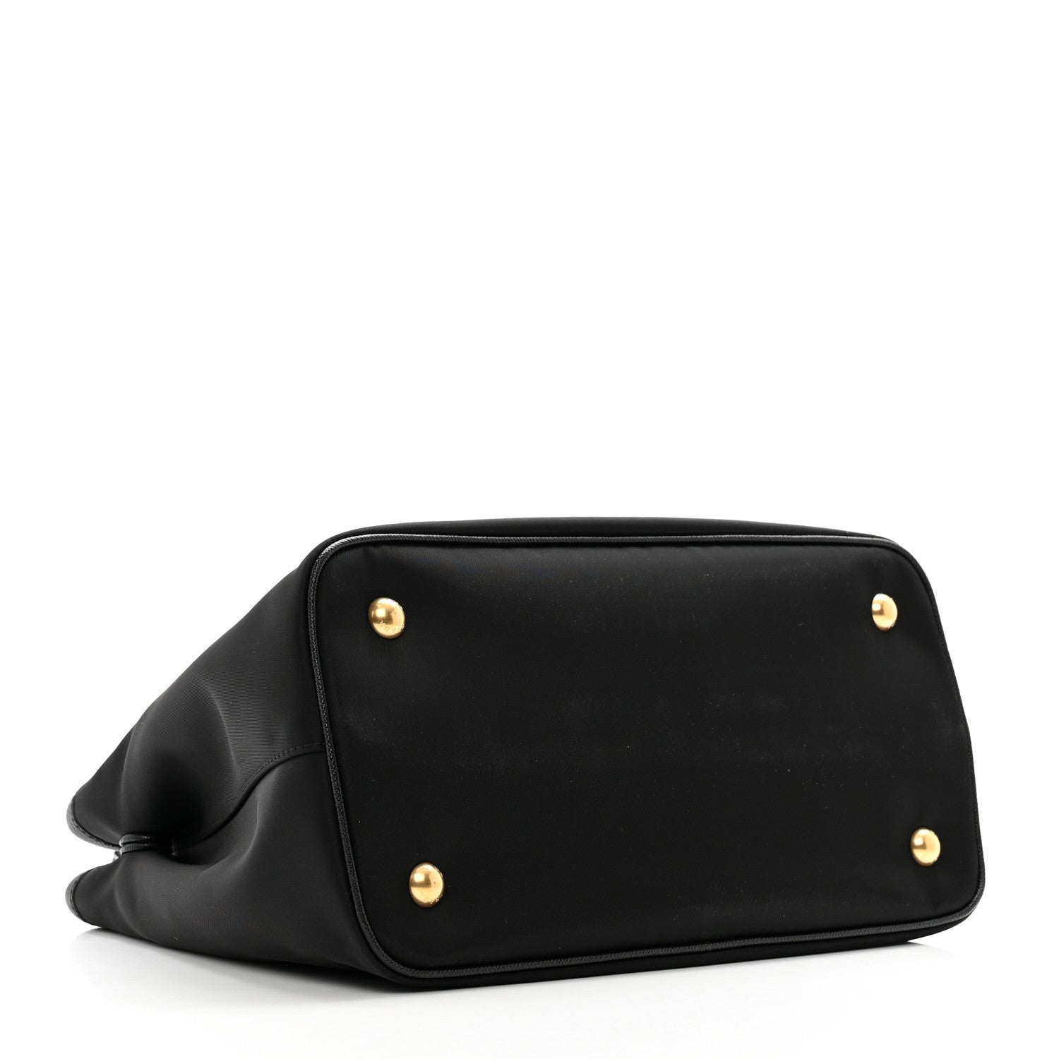 Prada Tessuto Nylon Saffiano Small Tote Black 4 of 9
