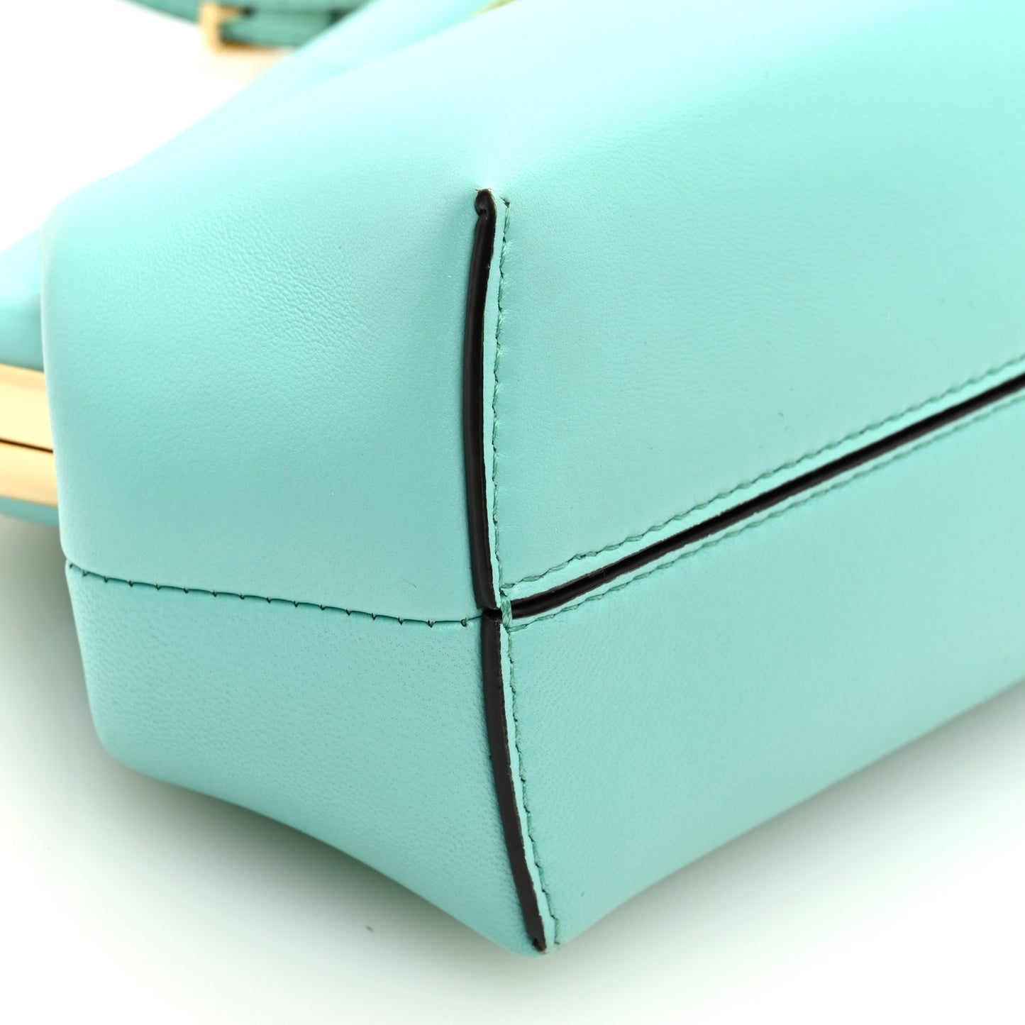 Shiny Nappa Small Fendi First Spring Turquoise