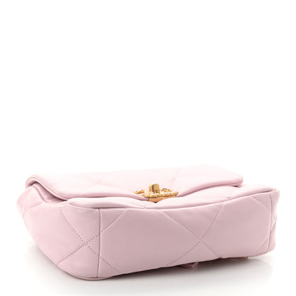 Chanel Lambskin Quilted Medium Chanel 19 Flap Light Pink 3 of 10