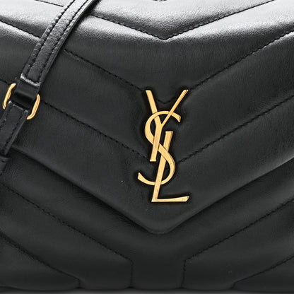 Saint Laurent Calfskin Y Quilted Monogram Toy Loulou Crossbody Bag Black 16 of 21