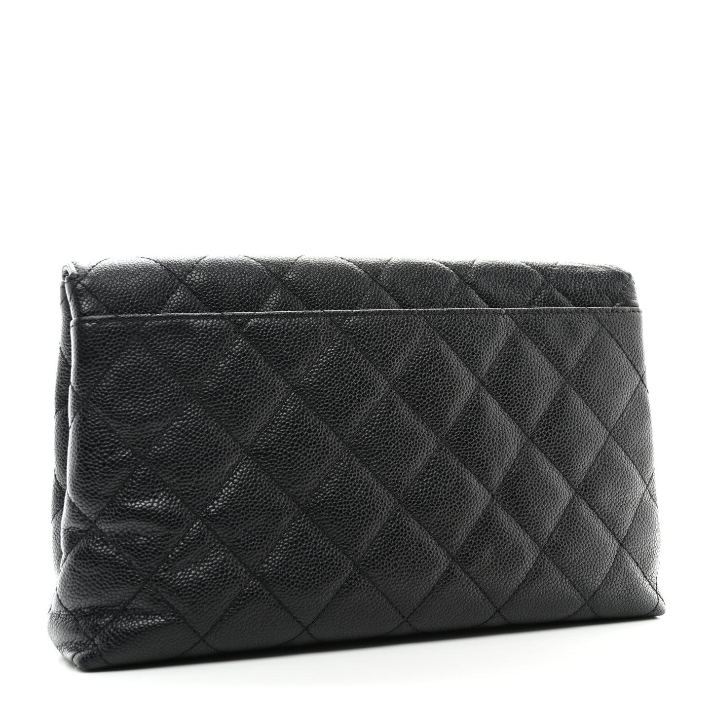 Caviar Quilted CC Clutch Black