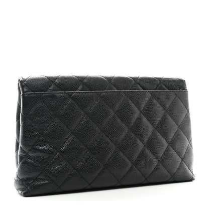 Chanel Caviar Quilted CC Clutch Black 3 of 7