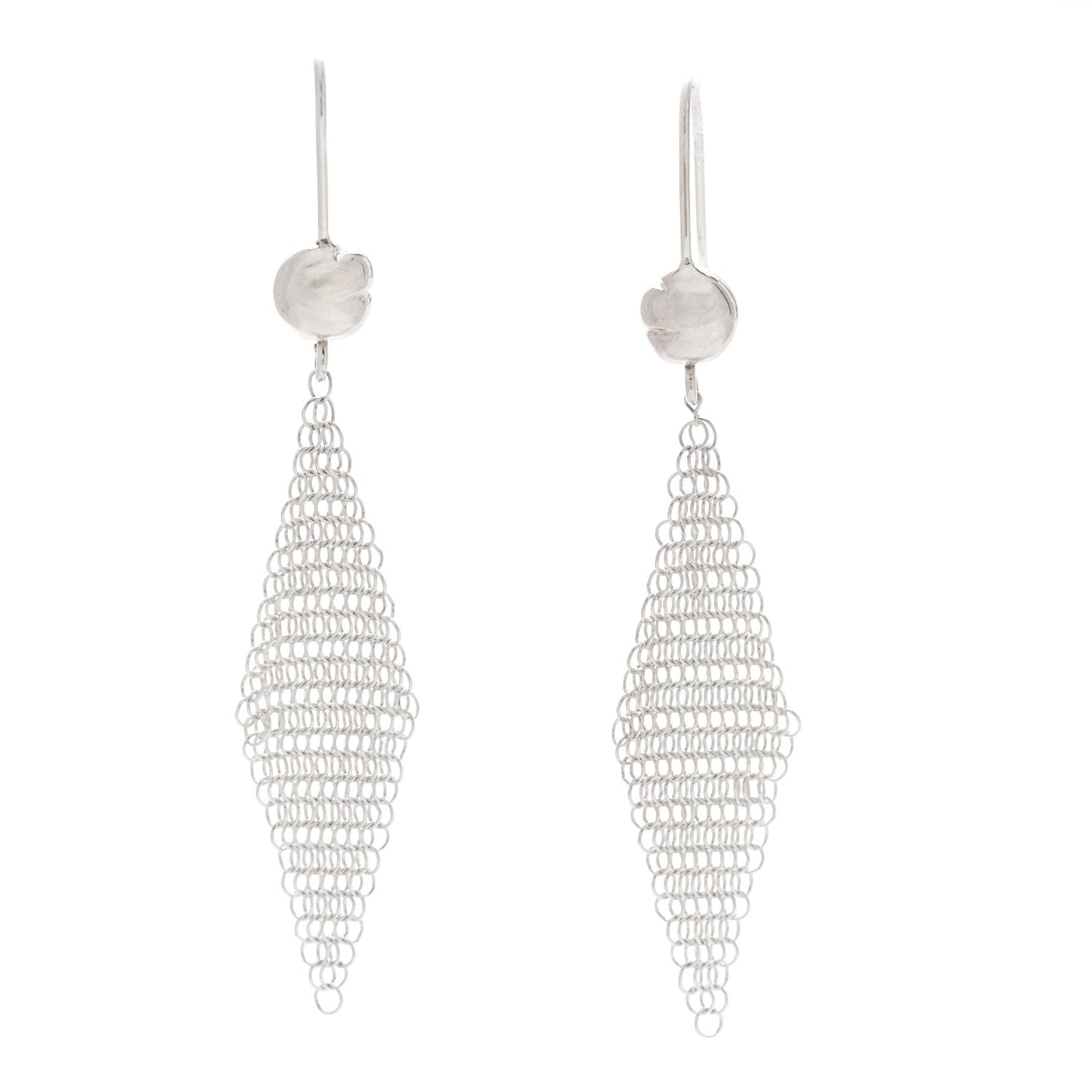 Sterling Silver Small Elsa Peretti Mesh Earrings