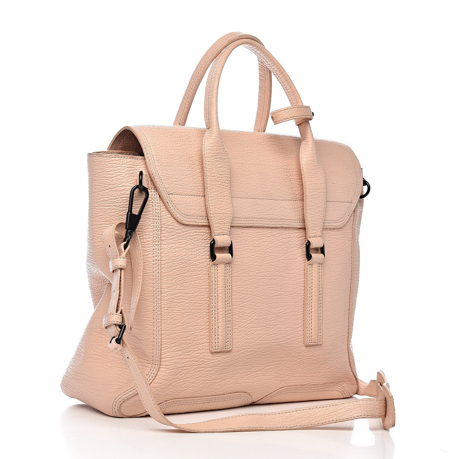 3.1 Phillip Lim 3.1 Textured Calfskin Large Pashli Satchel Blush 3 of 11