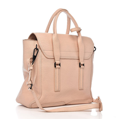 3.1 Phillip Lim 3.1 Textured Calfskin Large Pashli Satchel Blush 3 of 11