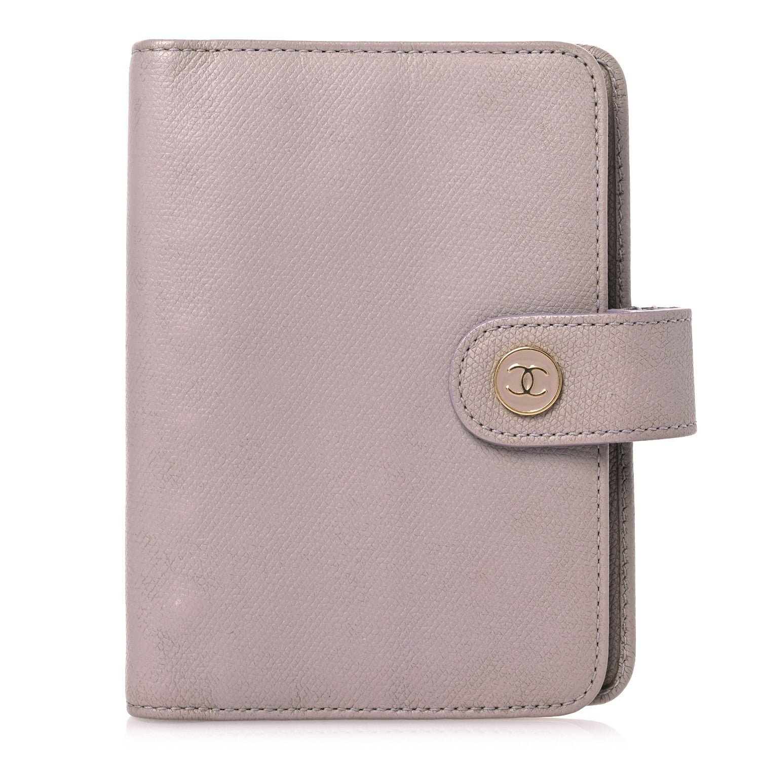 Chanel Grained Calfskin CC Button Pocket Agenda Cover Beige 1 of 13