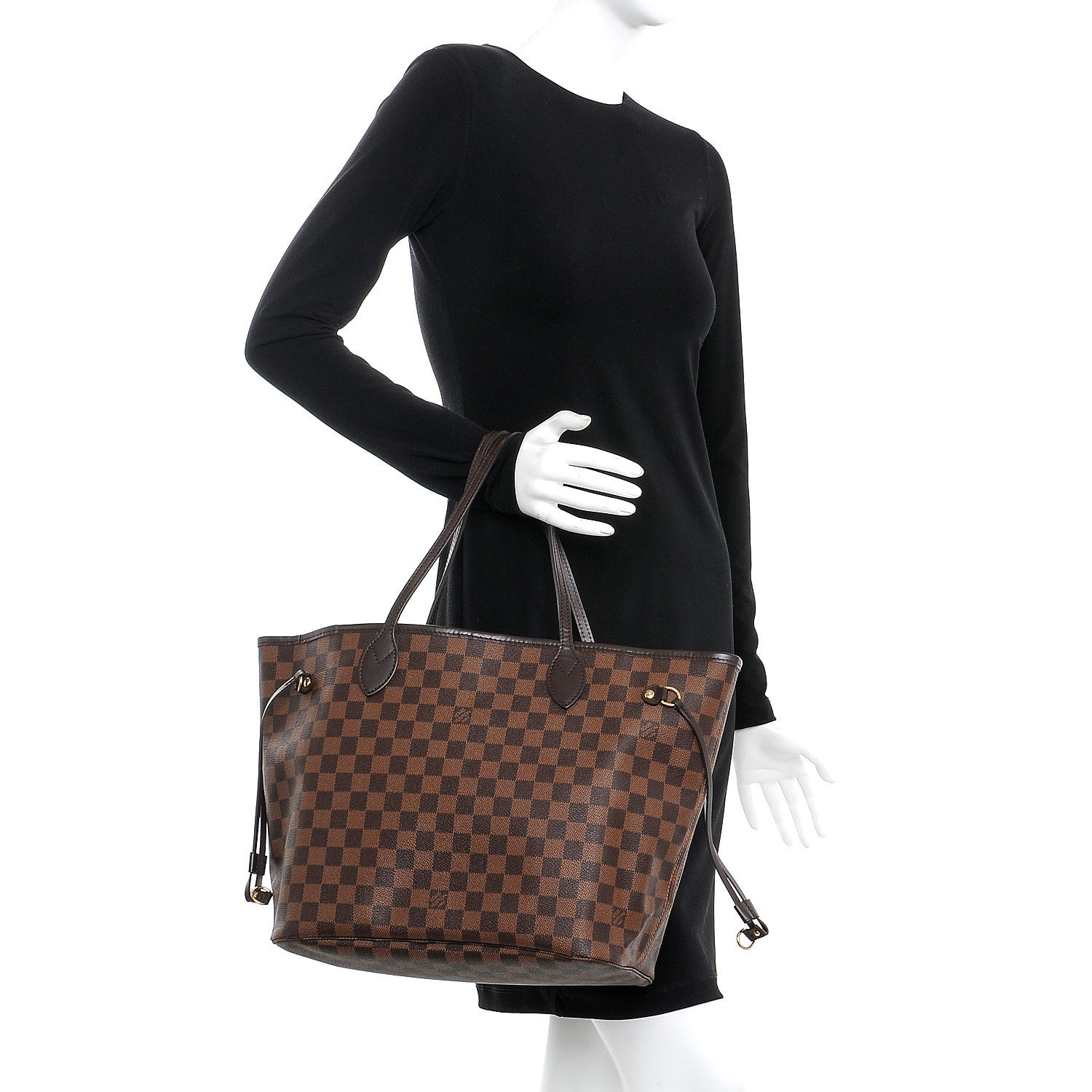 Louis Vuitton Damier Ebene Neo Neverfull MM Rose Ballerine 2 of 8