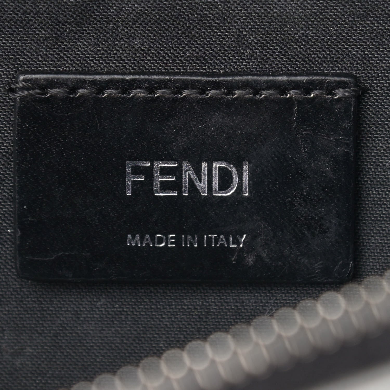 Fendi Vitello Catalan Mirror FF 1974 Embossed Belt Bag Argento 6 of 11
