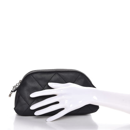 Chanel Coated Canvas Biarritz Cosmetic Cosmetic Case Black 2 of 8