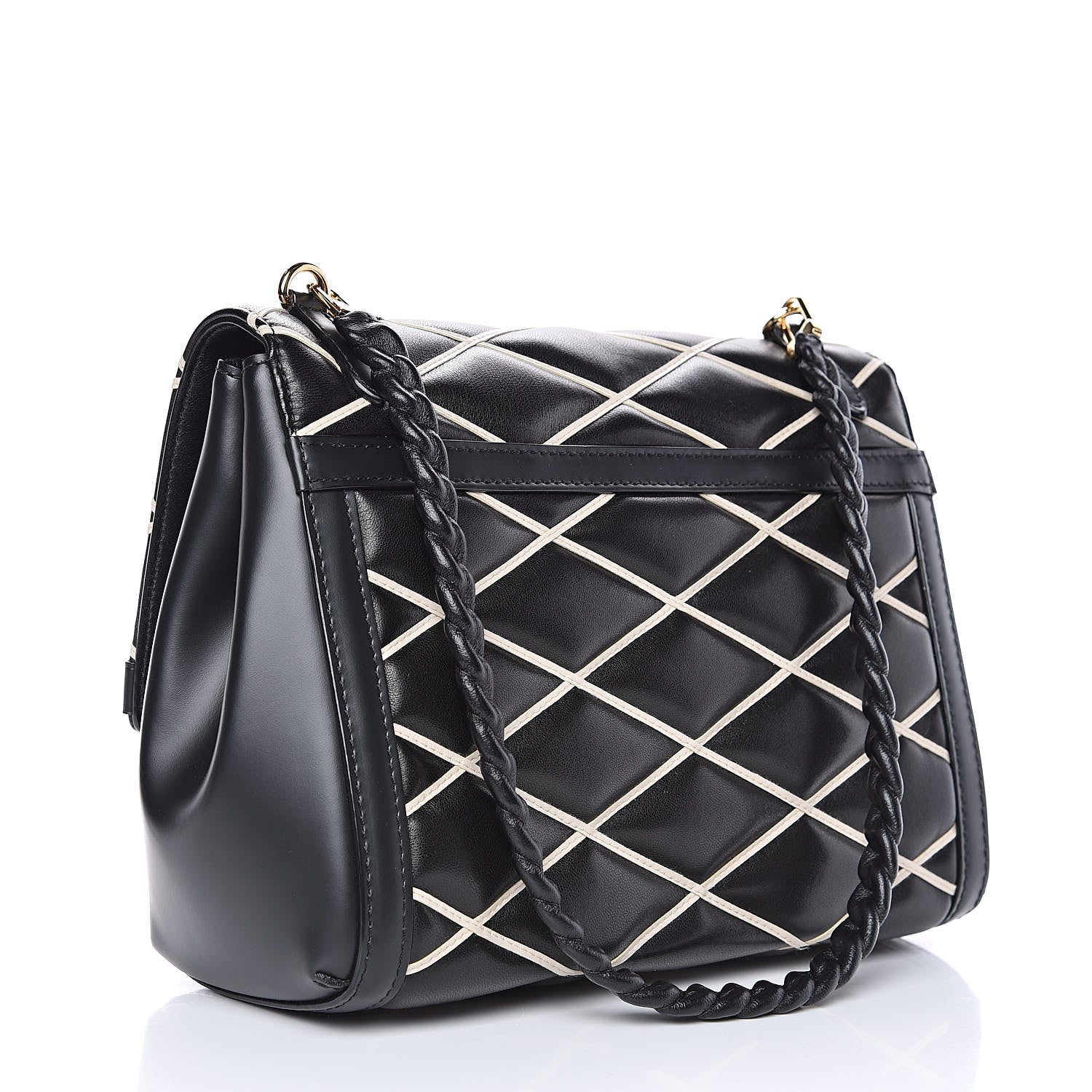 Louis Vuitton Lambskin Malletage Pochette Flap Black 3 of 11