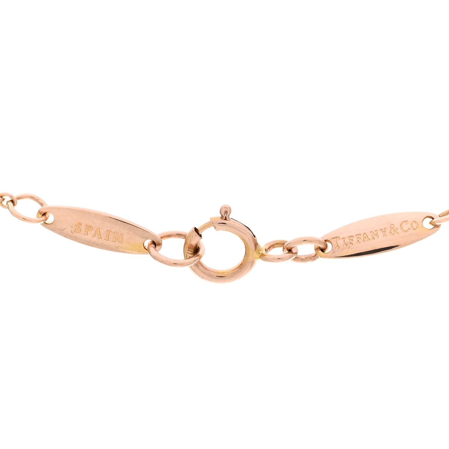 18K Rose Gold Diamond .05ct Elsa Peretti Diamonds by the Yard Pendant Necklace