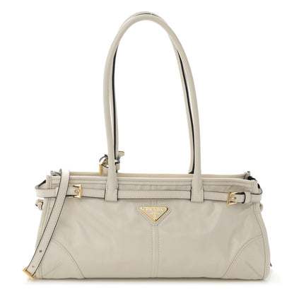 Prada Shiny Nappa Medium Bonnie Shoulder Bag White 1 of 10