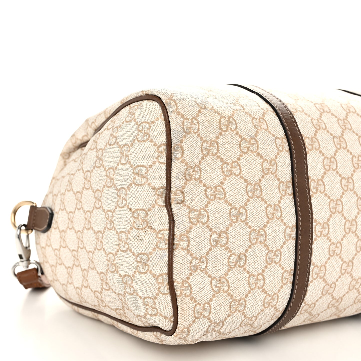 GG Supreme Monogram Calfskin Medium Nice Boston New Mystic White Beige Brown