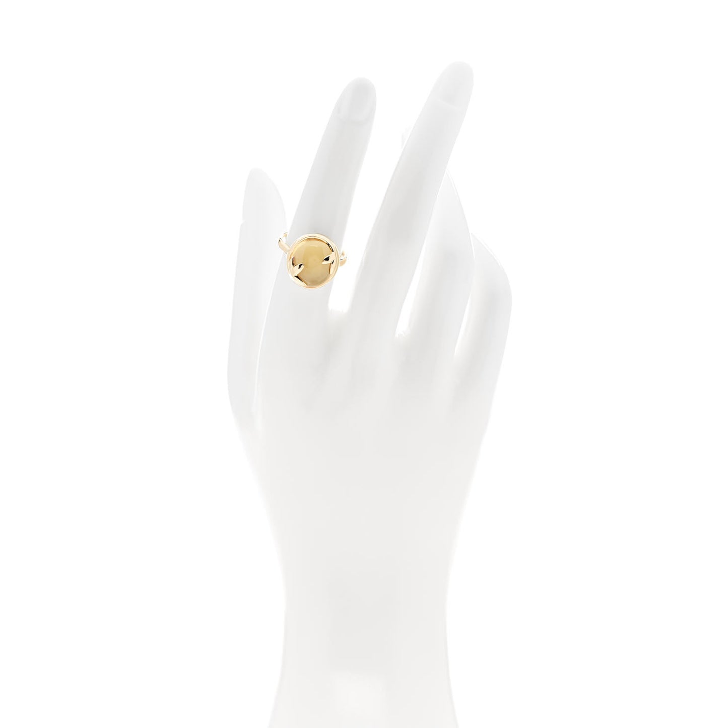 18K Yellow Gold Citrine Paloma Picasso Olive Leaf Ring 53 6.25