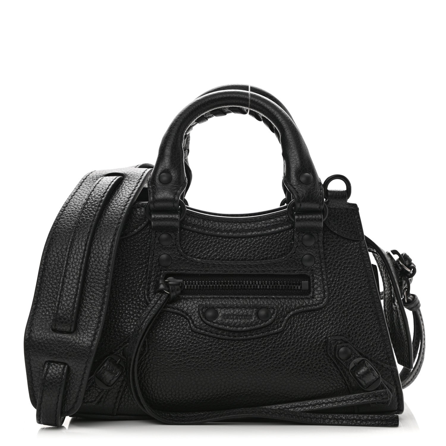 Balenciaga Grained Calfskin Neo Classic Black Hardware Nano City Crossbody Black 1 of 10
