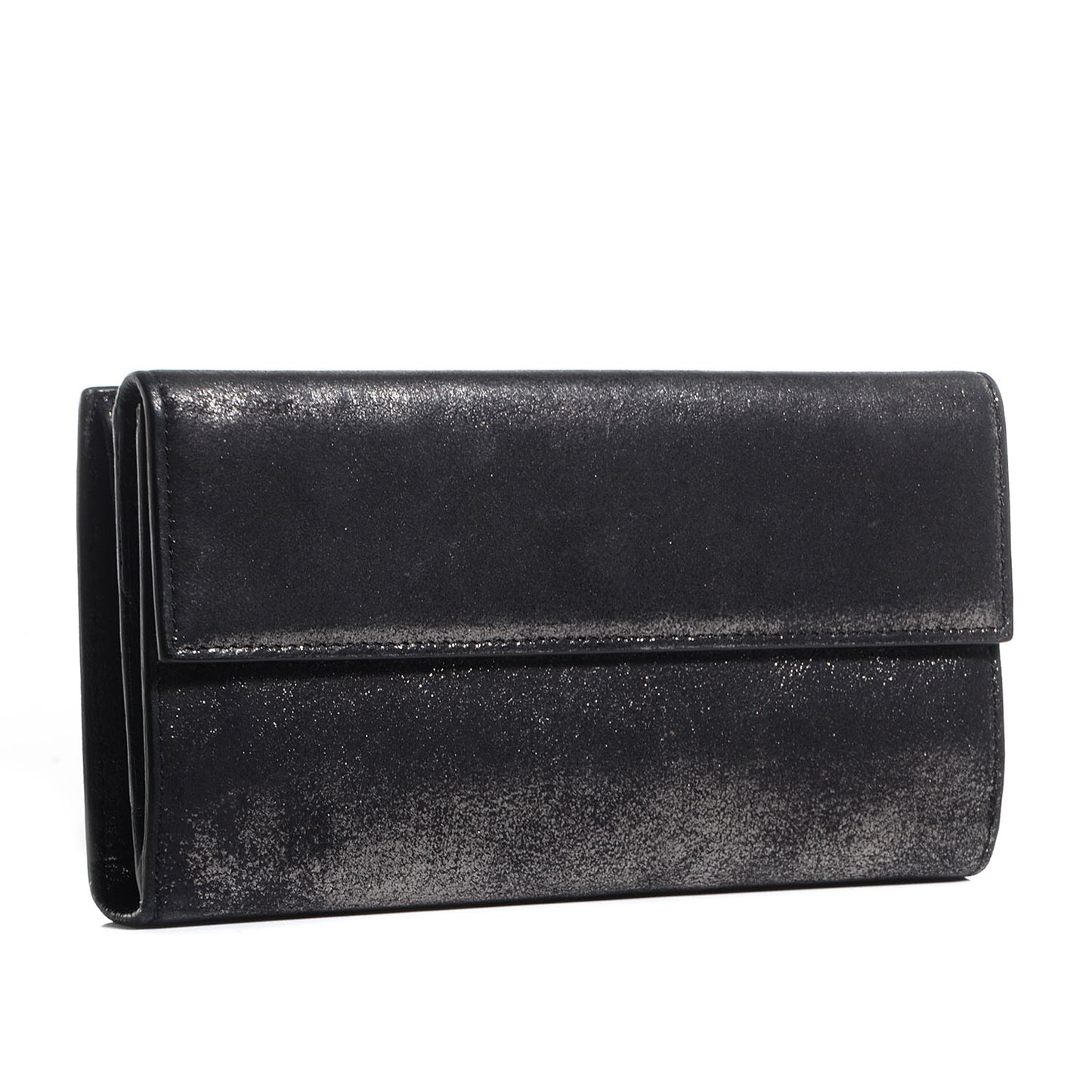 Calfskin Milkyway Papier Money Wallet Black