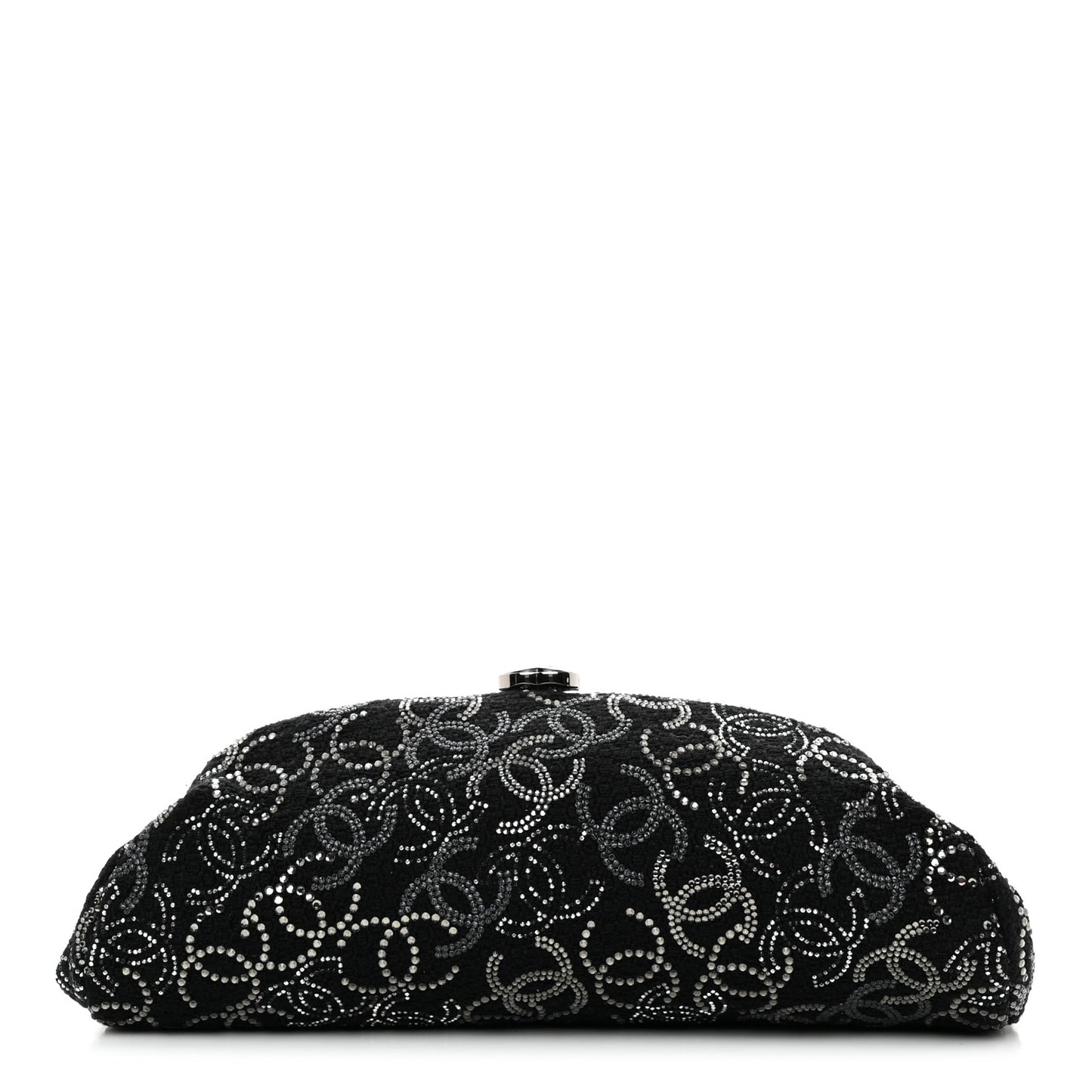 Tweed Strass Pudong Clutch Black
