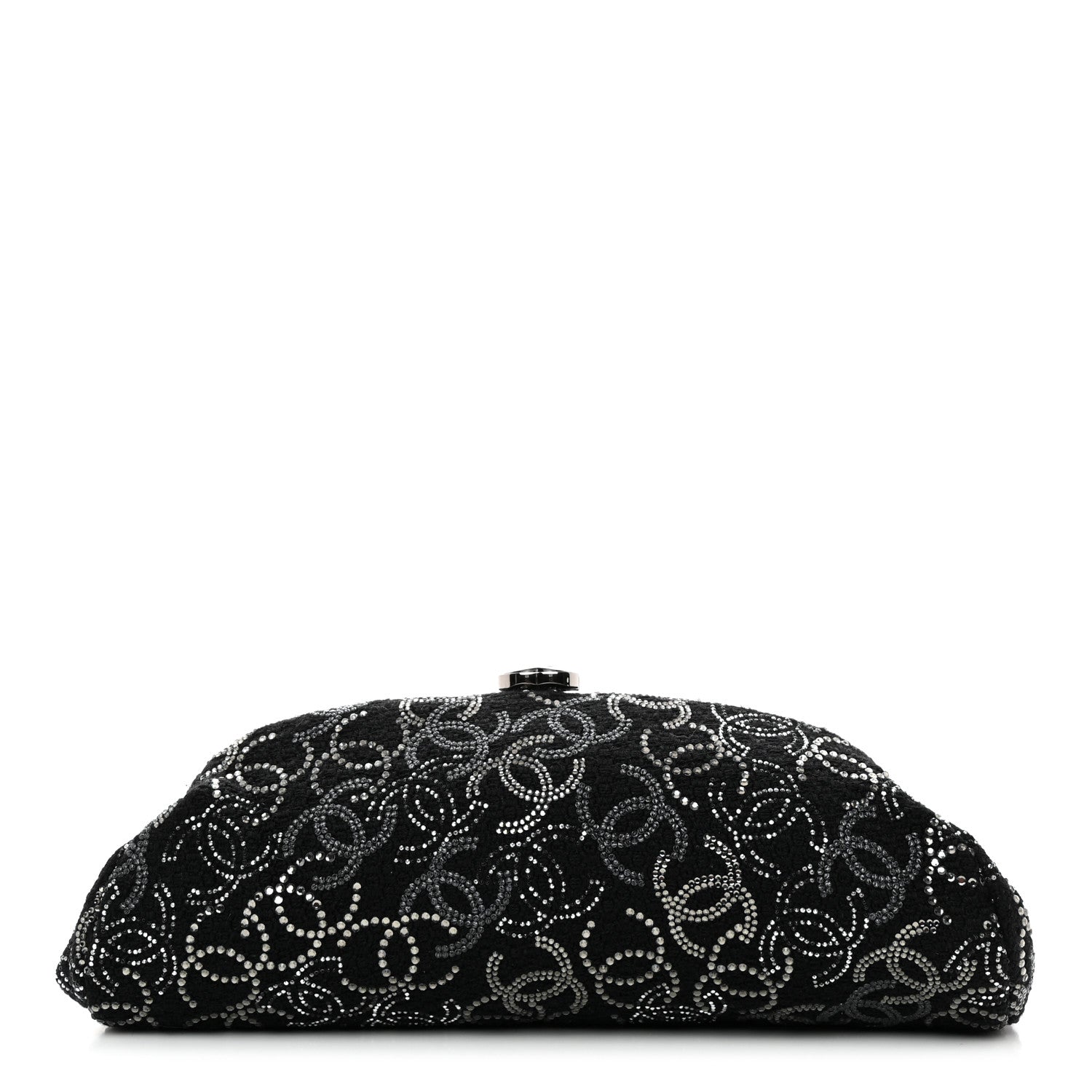 Chanel Tweed Strass Pudong Clutch Black 1 of 7