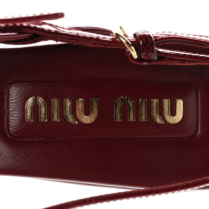 Miu Miu Vernice Buckle 55mm Slingback Pumps 36.5 Porpora 8 of 9