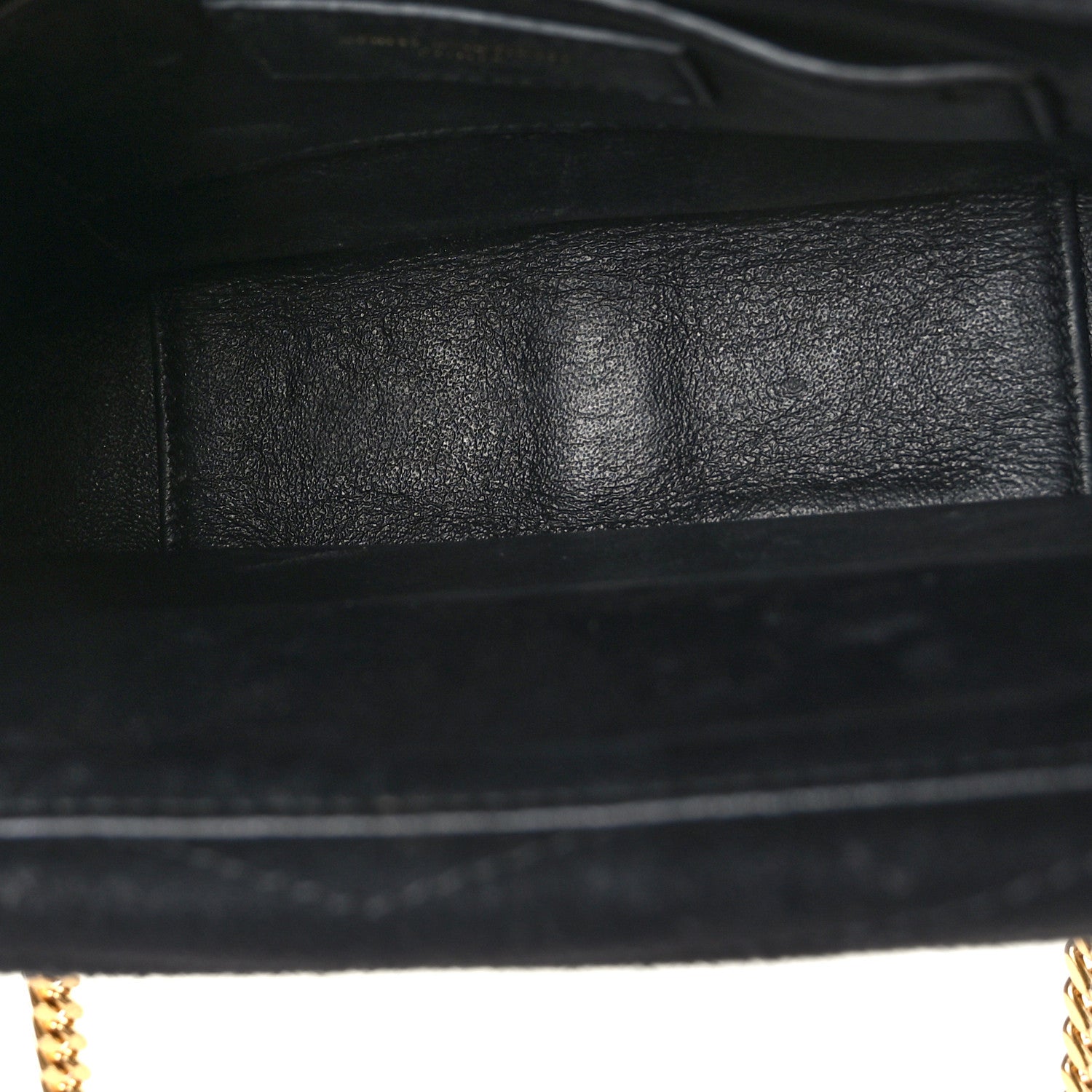 Saint Laurent Suede Matelasse Chevron Monogram Small Sulpice Black 5 of 9