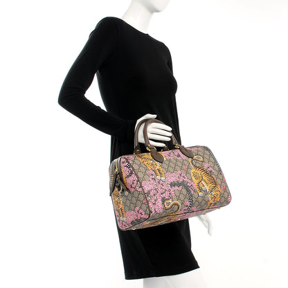 Gucci GG Supreme Monogram Bengal Medium Boston Beige PInk 3 of 11