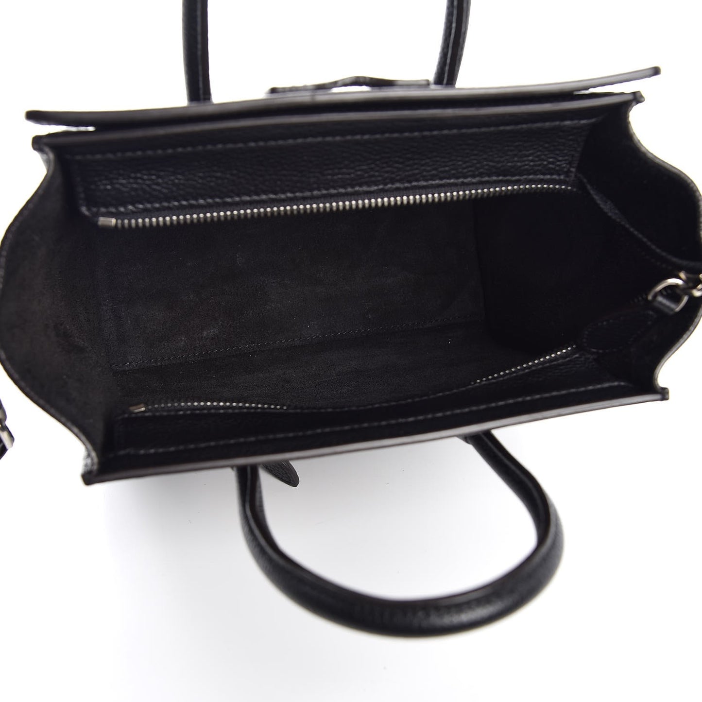 Drummed Calfskin Nano Luggage Black