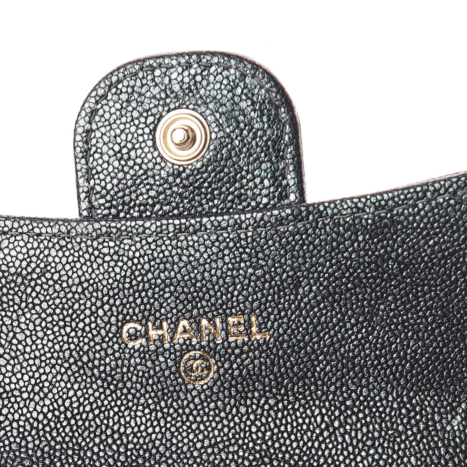 Chanel Iridescent Caviar Quilted Flap Card Holder On Chain Black 6 of 9