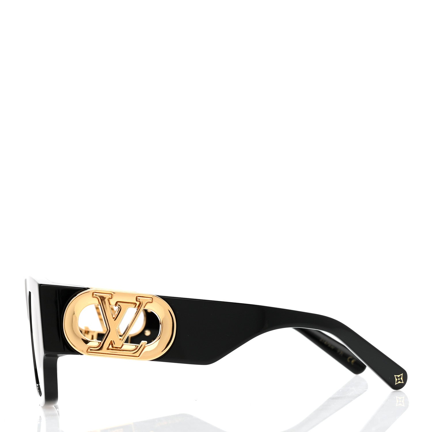 Louis Vuitton Acetate LV Link Square Sunglasses Z1478E Black 3 of 9