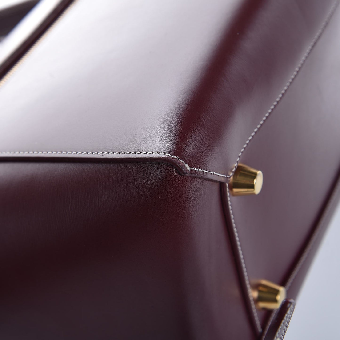 Natural Calfskin Mini Belt Bag Burgundy