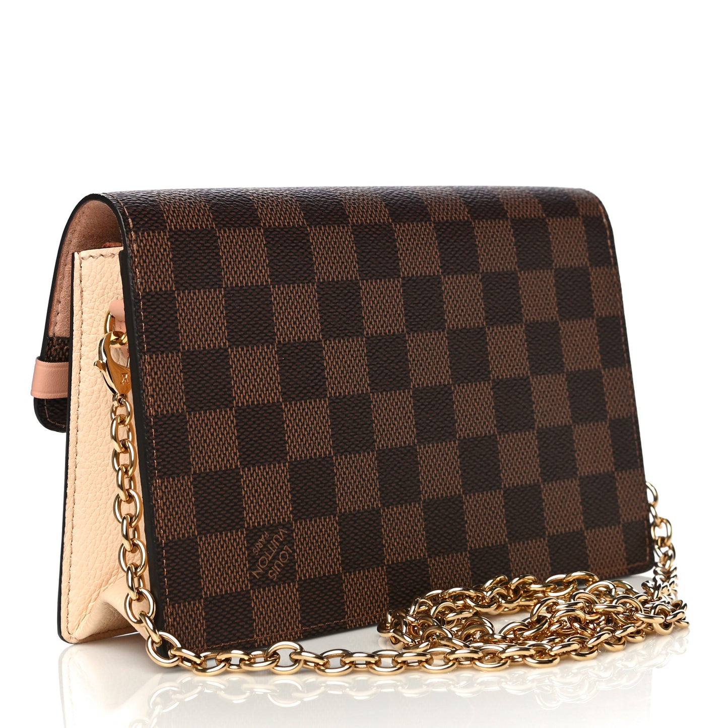 Damier Ebene Vavin Chain Wallet Creme