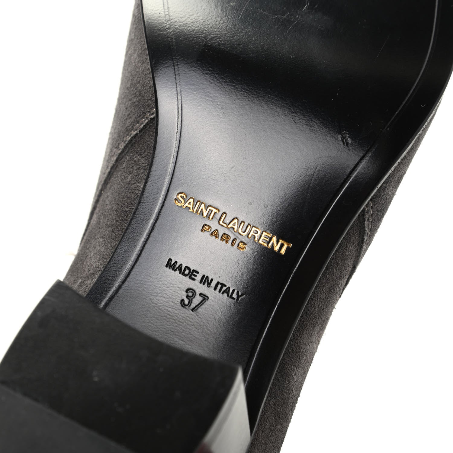 Saint Laurent Suede Womens Blake Ankle Boots 37 Grey 9 of 10