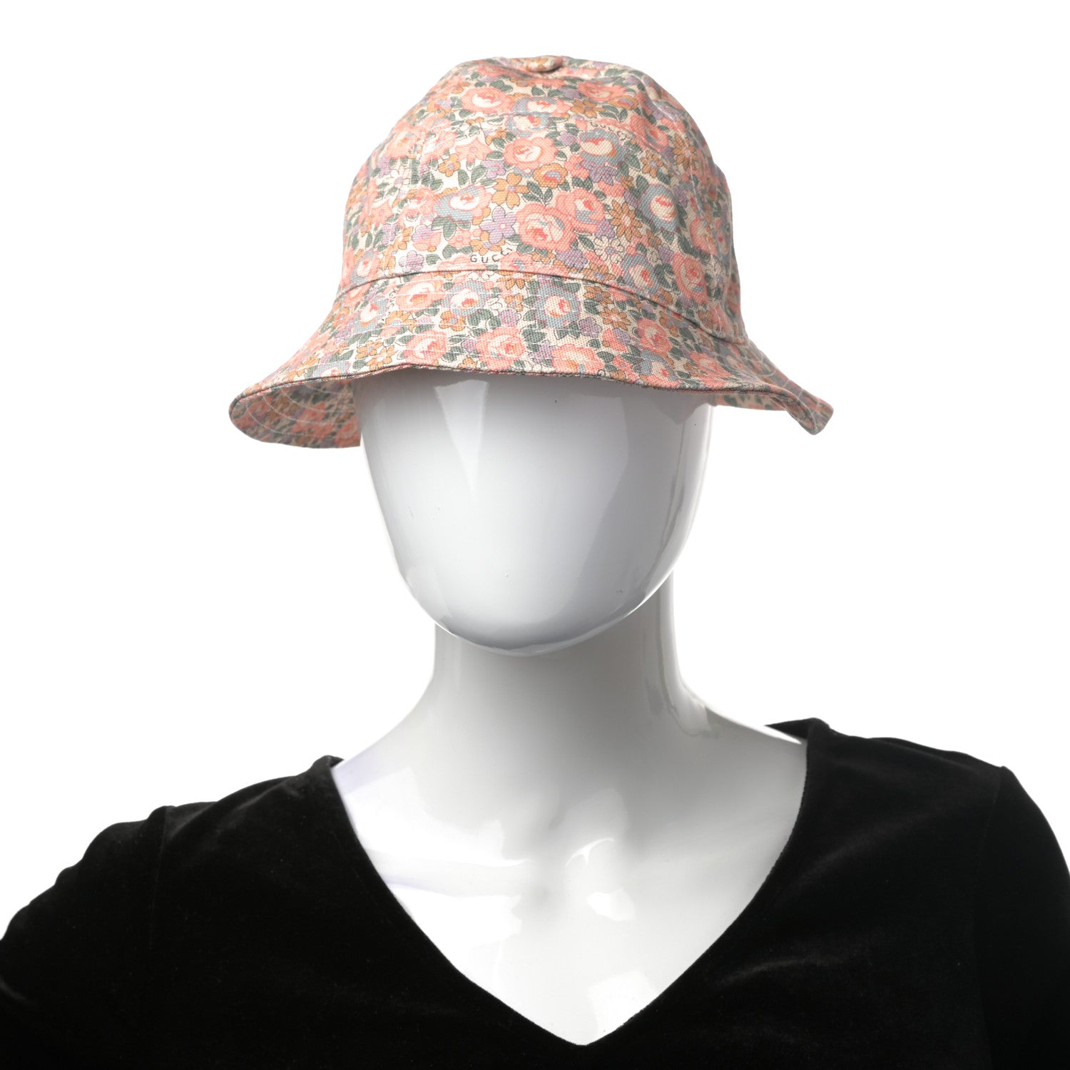 Gucci X LIBERTY OF LONDON Canvas Infinity Abbey Bucket Hat M Perfect Pink Ivory 2 of 7