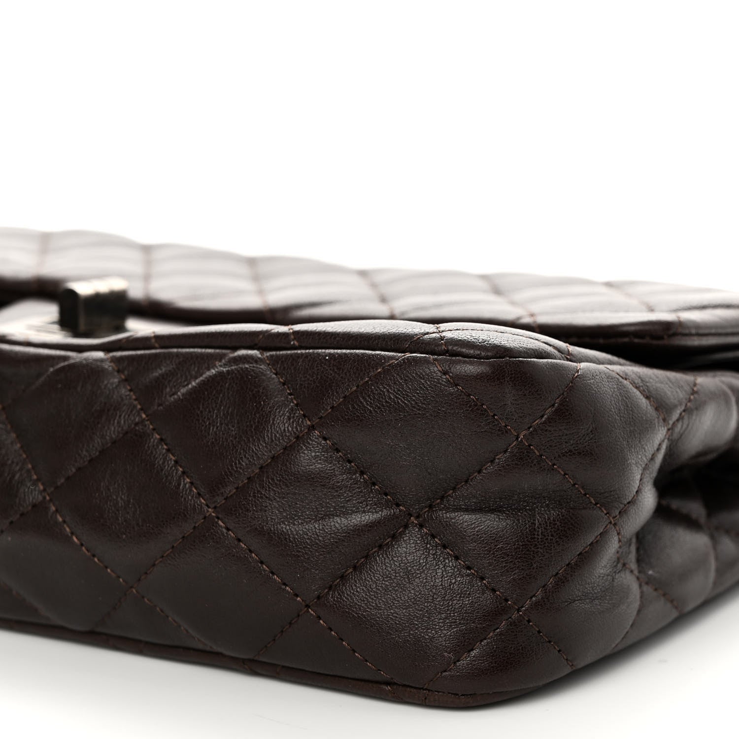 Chanel Goatskin Quilted 2.55 Reissue 225 Flap Dark Brown 10 of 14
