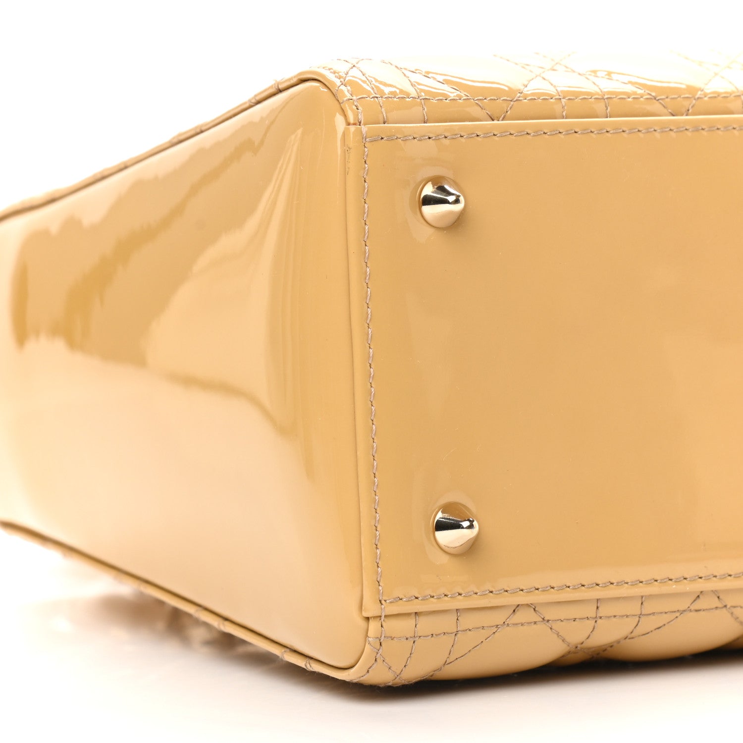 Christian Dior Patent Cannage Medium Lady Dior Beige 7 of 8