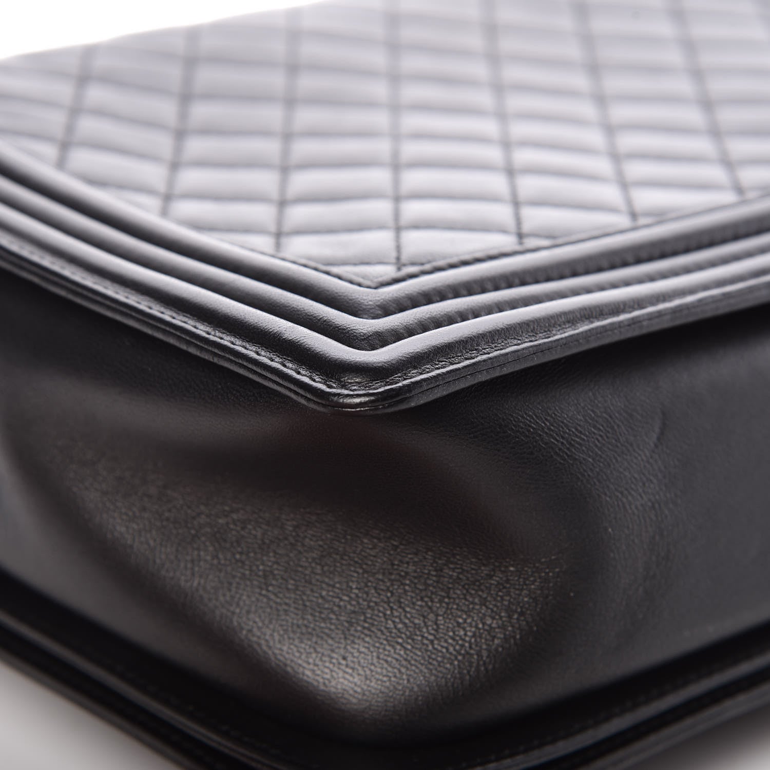 Chanel Lambskin Quilted Large Boy Flap Black 12 of 13