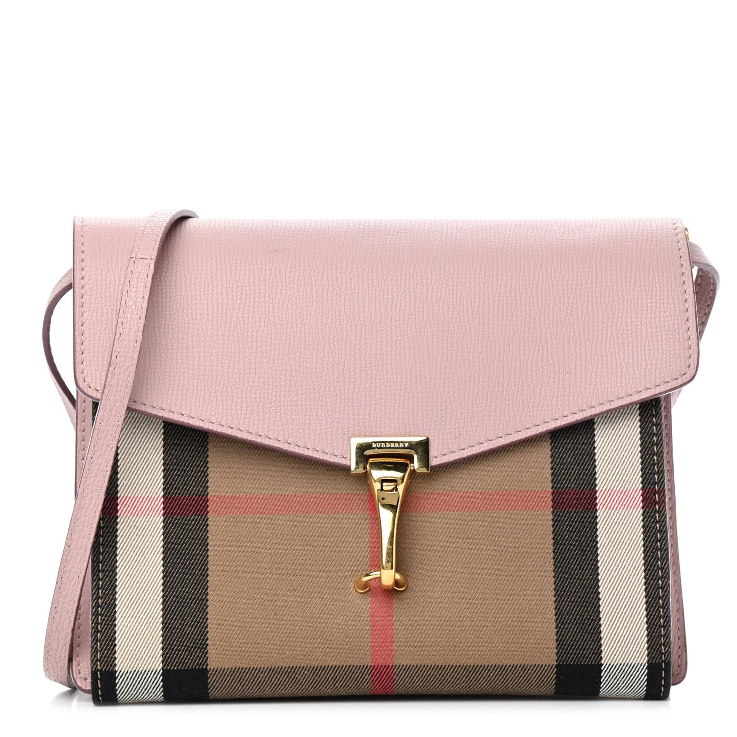 Derby Calfskin House Check Small Macken Crossbody Bag Pale Orchid