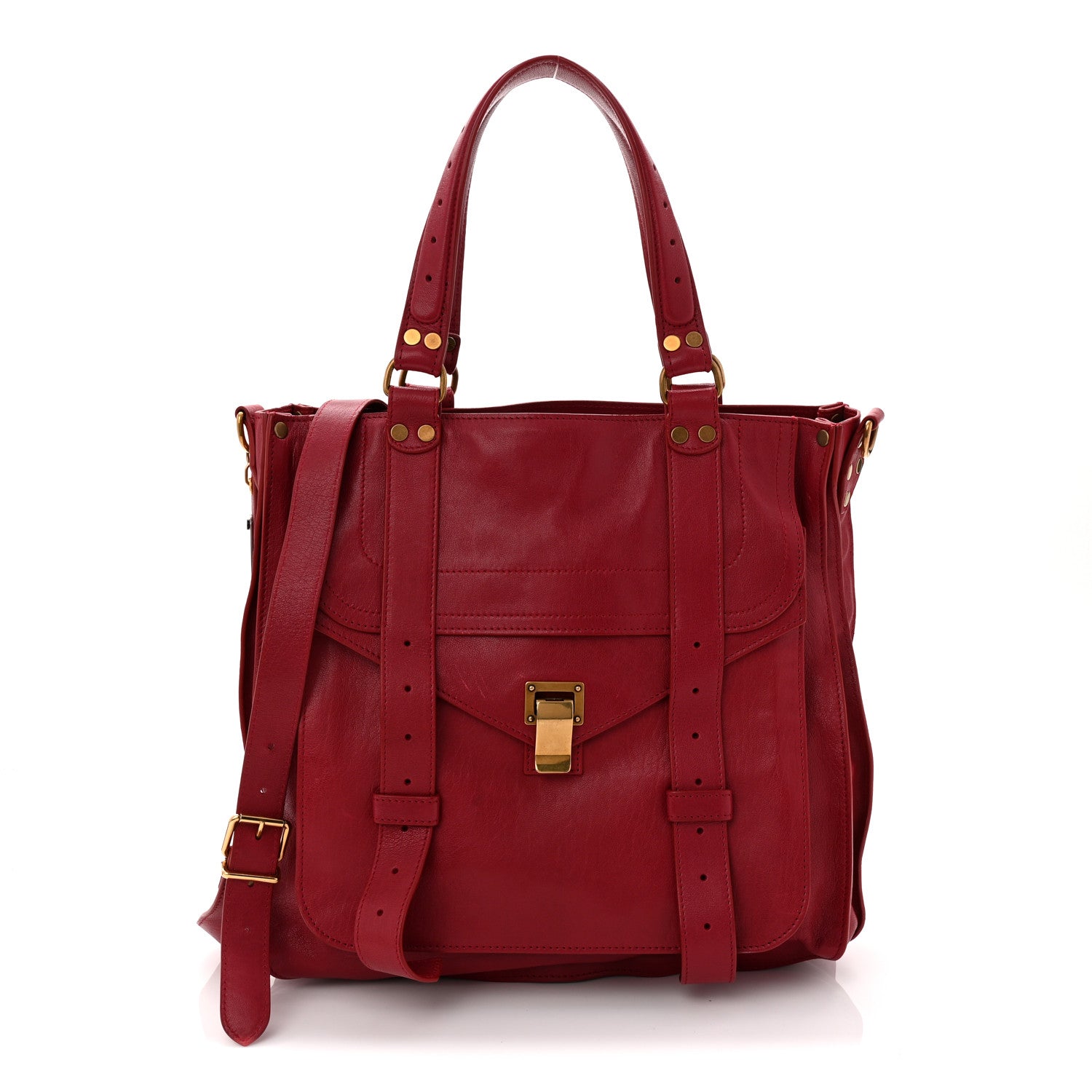 Proenza Schouler Lambskin PS1 Tote Bright Red 1 of 12
