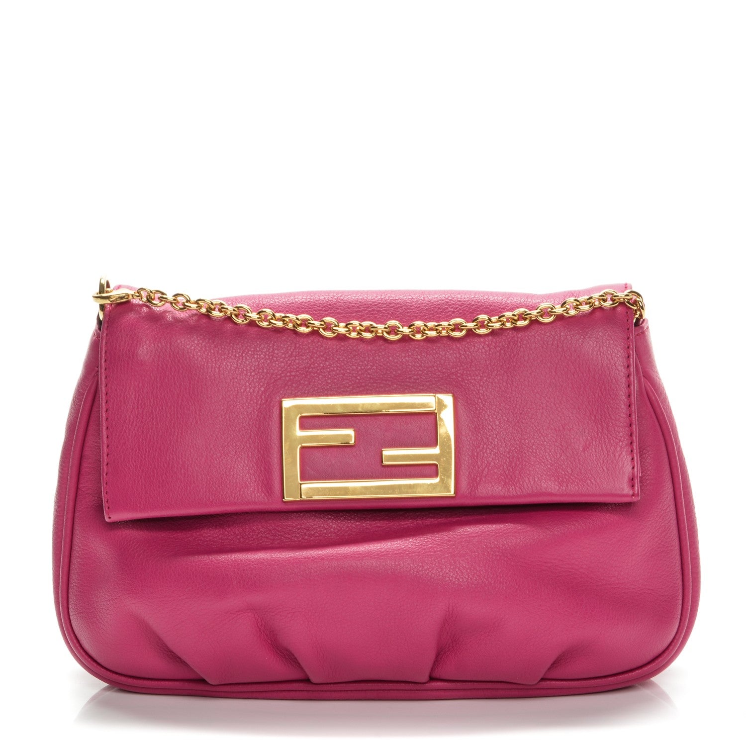 Fendi Vitello Flamingo Fendista Pouchette Crossbody Lampone 1 of 7