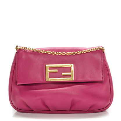 Fendi Vitello Flamingo Fendista Pouchette Crossbody Lampone 1 of 7