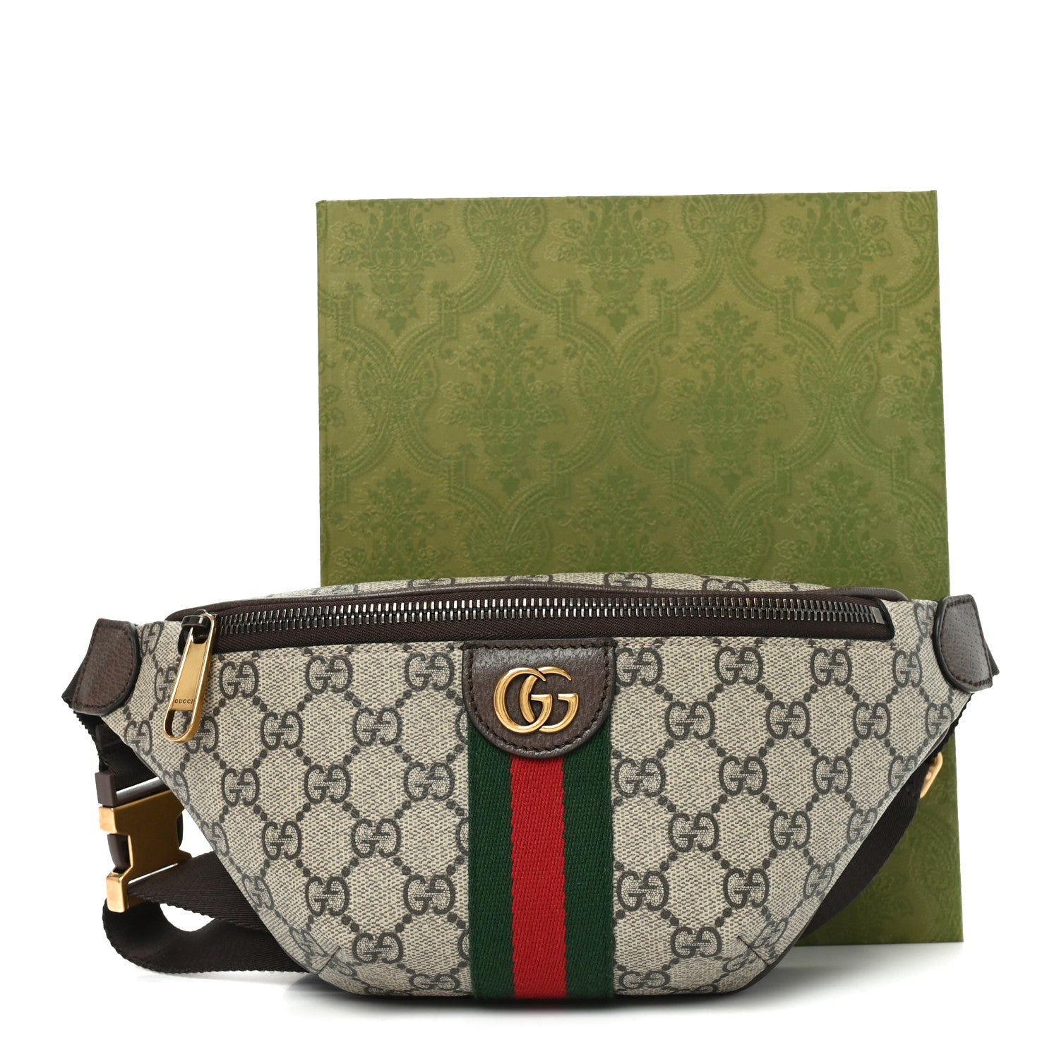 Gucci GG Supreme Monogram Web Small Ophidia Belt Bag Beige Ebony New Acero 11 of 11