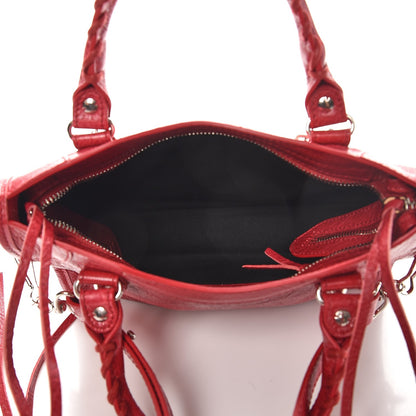 Balenciaga Agneau Classic Silver Hardware Mini City Rouge Sapphire 5 of 8